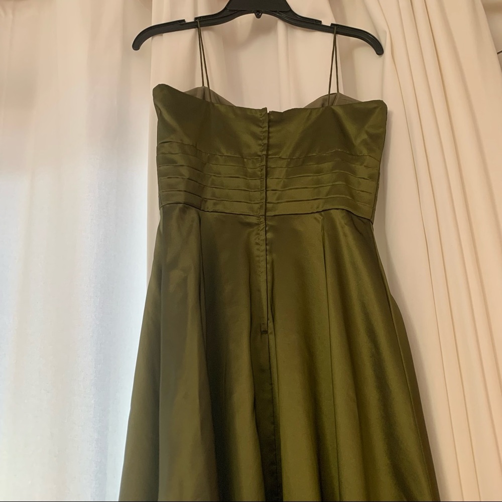 Alfred Angelo Green Floor Length Taffeta Evening Gown Size 8 - Picture 5 of 16